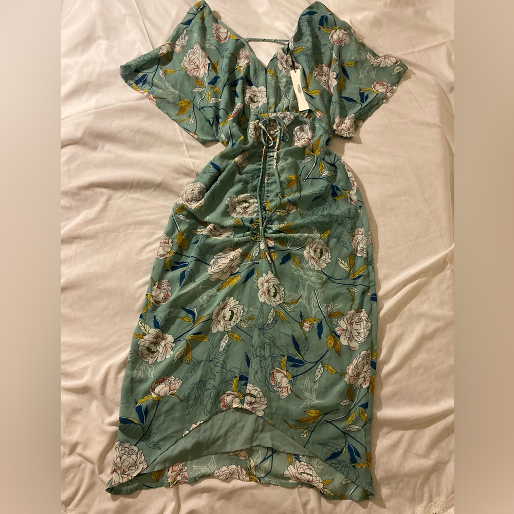 June & Hudson High Low Dress with Floral Design